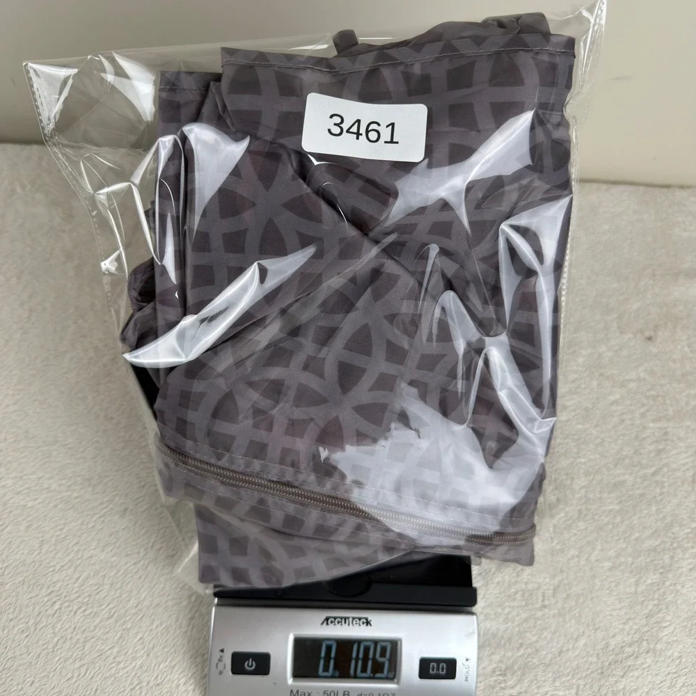 RuMe 2-in-1 Garment Travel Organizer Grey Geometric Hanging Packing Cubes Bag